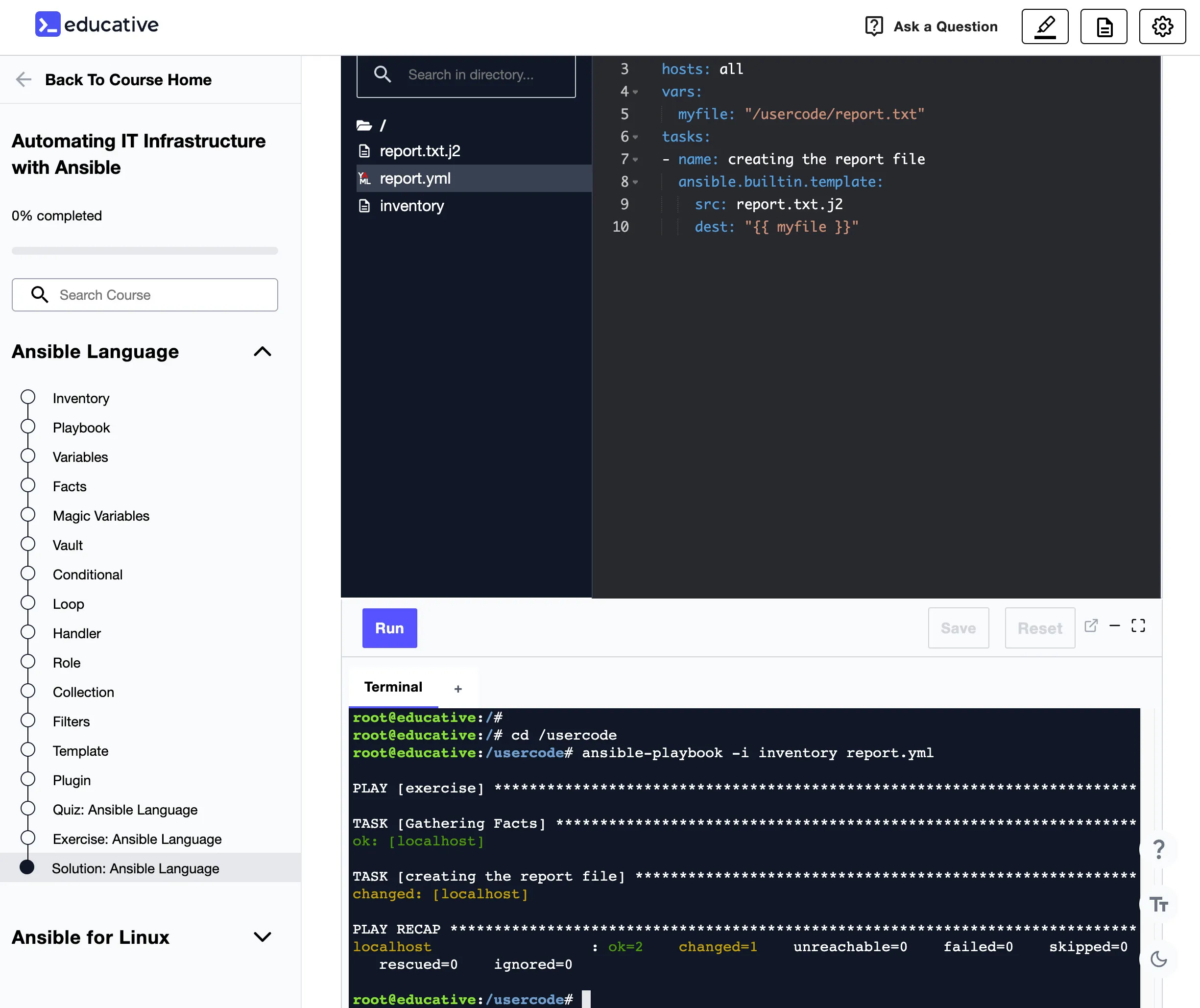 Automating IT Infrastructure with Ansible - Educative course by Luca Berton