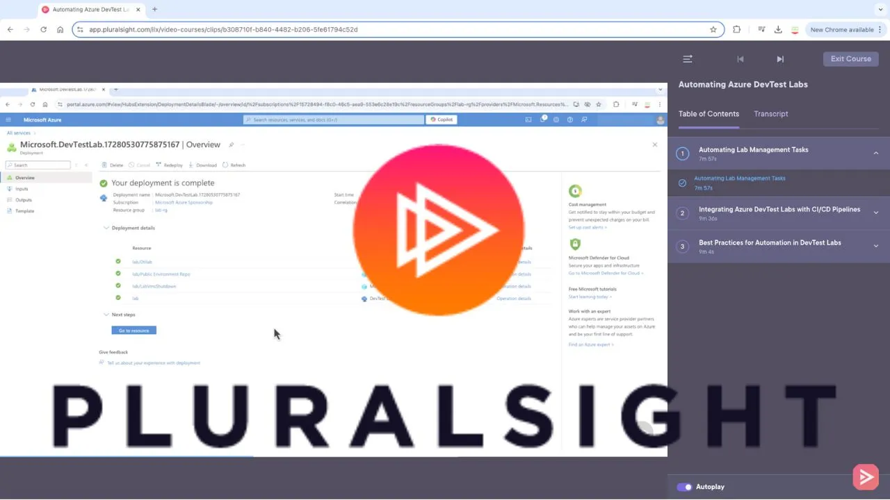 Automating Azure DevTest Labs - Pluralsight course by Luca Berton